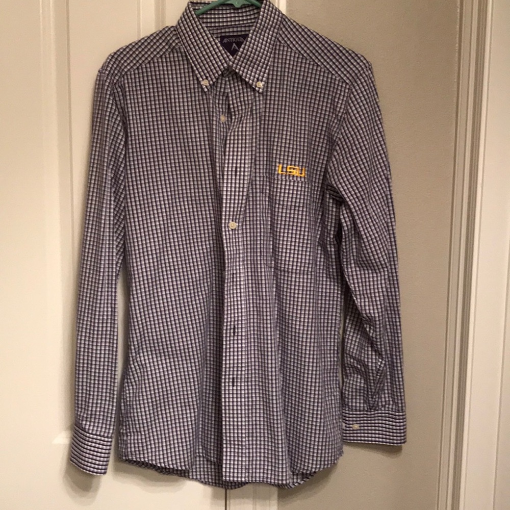 Antigua LSU Button Down Shirt